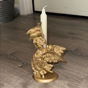 Vintage Gold Angel Candle Holder